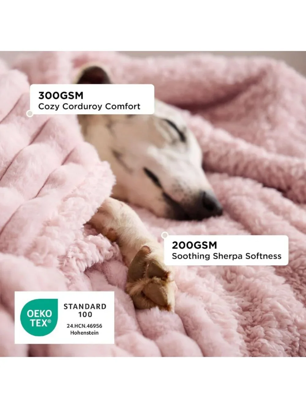 Cozy Waterproof Dog Blanket for Large Pets - Soft Reversible Fleece Couch
